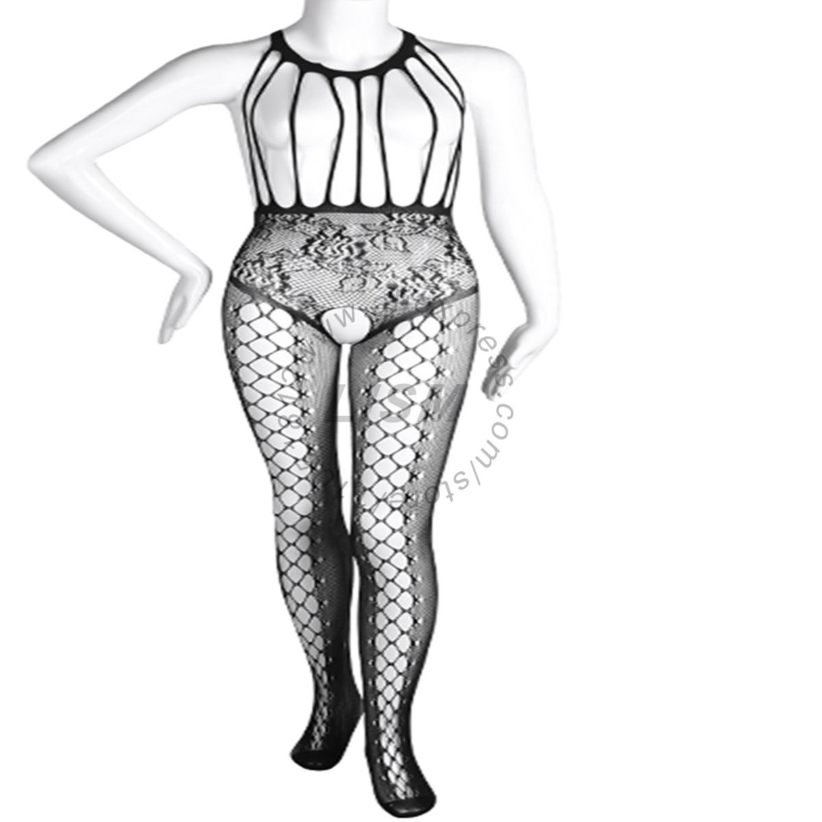LISM Sexy Halter Cutout Open B - đánh giá và giá Bodystocking Fishnet