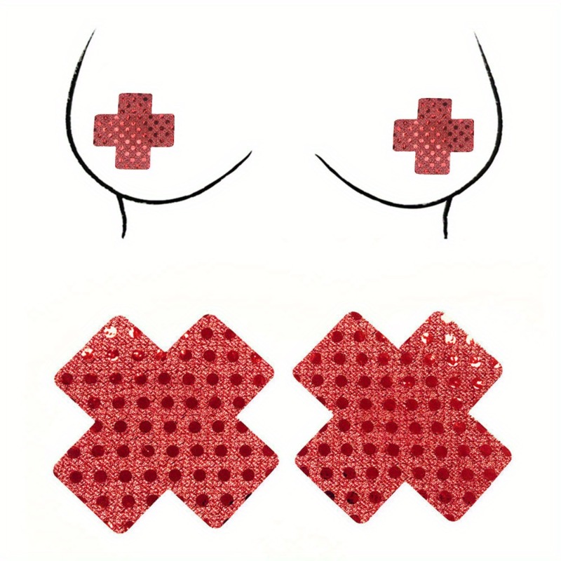 Red Cross Design Nipple Covers - đánh giá và giá Strapless Bra Backless