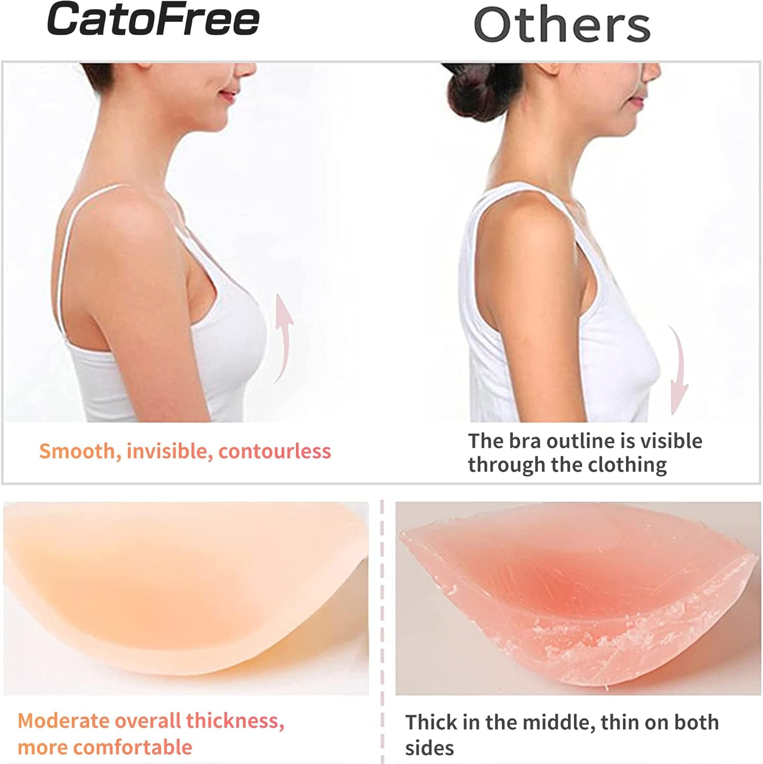 Push-Up Wire-Free Solid Silico - đánh giá và giá Strapless Bra Backless