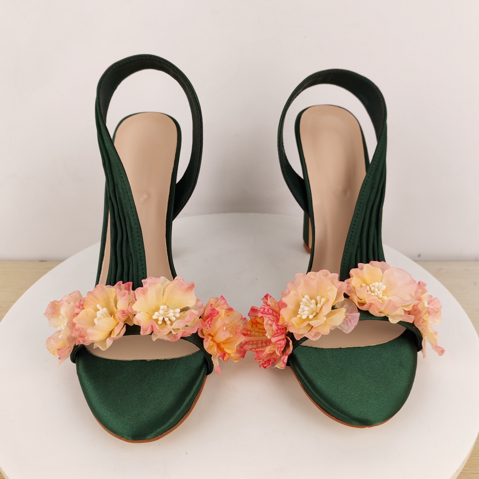 Block Heels Slingback Flowers  - đánh giá và giá Slip Dress Satin